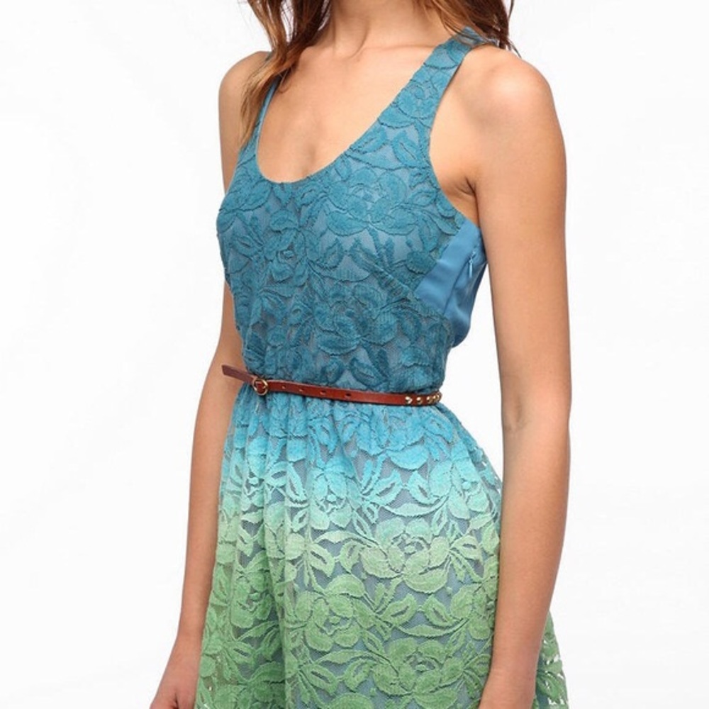 Pins and Needles Ombré Lace Dress